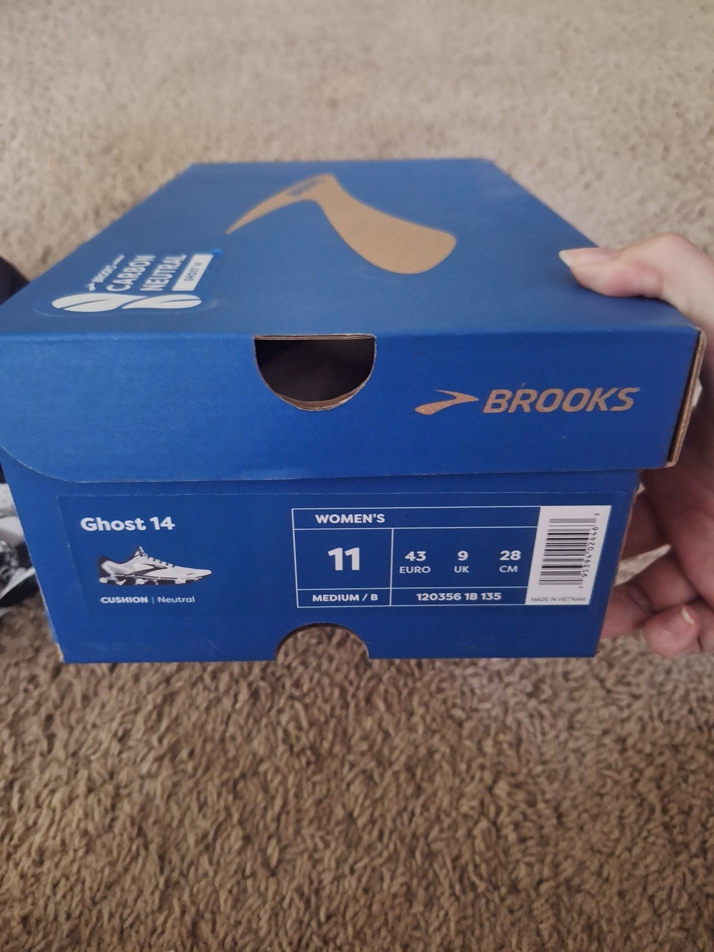 Brand New in Box Womens Brooks White Ghost 14 Sneakers, Size 11M - Picture 6 of 6
